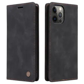 006 Series For iPhone 15 Pro Max Case PU Leather Foldable Stand Phone Cover