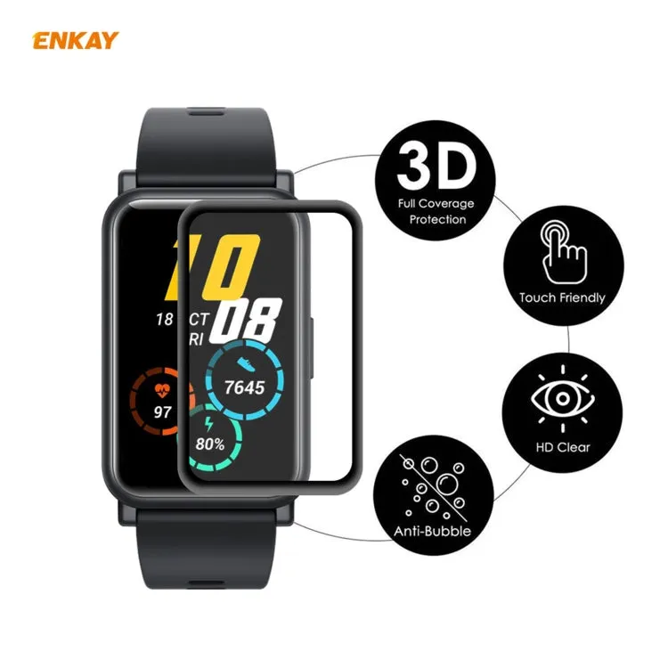 10 PCS For Huawei Honor Watch ES ENKAY Hat-Prince 3D Full Screen Soft PC Edge   PMMA HD Screen Protector Film