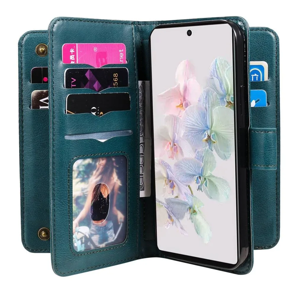 10-slot wallet case for Google Pixel 7 - Blackish Green