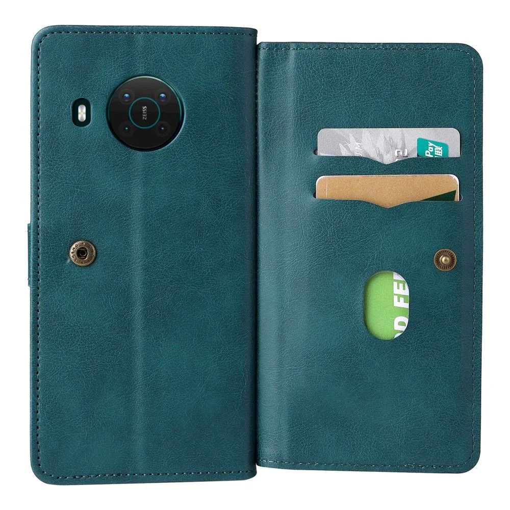 10-slot wallet case for Nokia X10 / X20 - Blackish Green