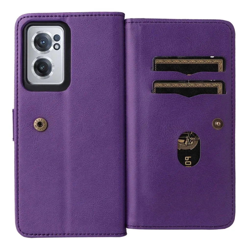 10-slot wallet case for OnePlus Nord CE 2 5G - Purple