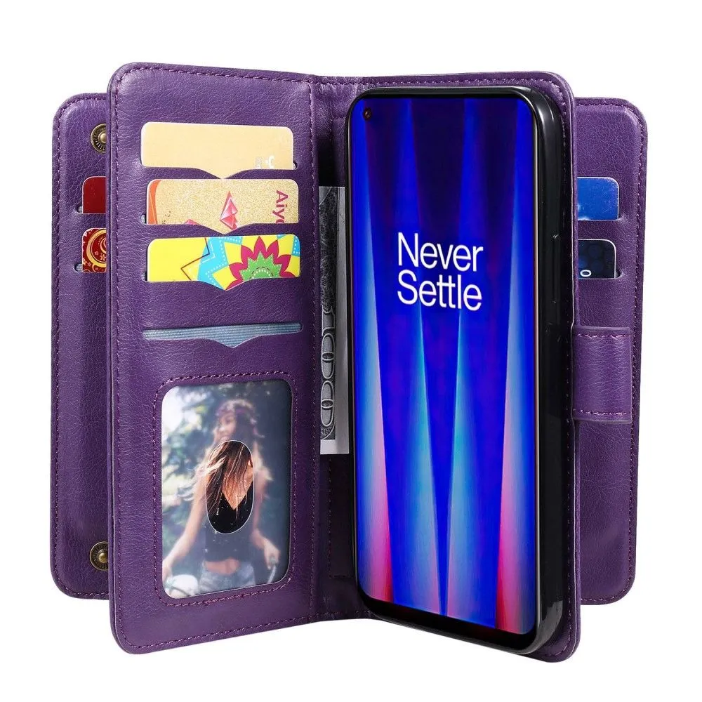 10-slot wallet case for OnePlus Nord CE 2 5G - Purple