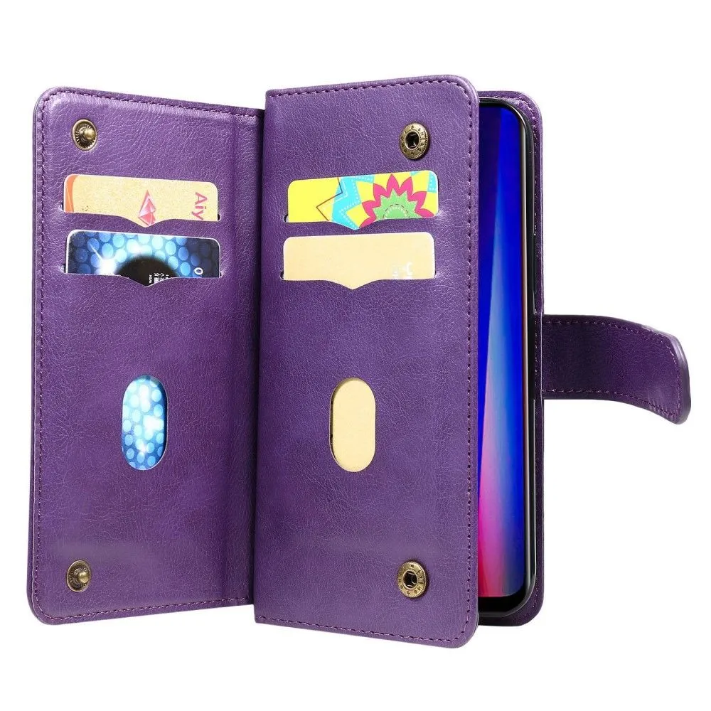 10-slot wallet case for OnePlus Nord CE 2 5G - Purple