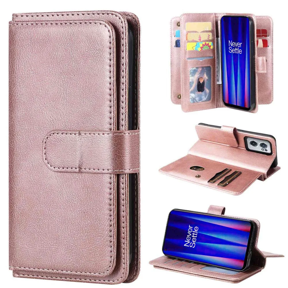 10-slot wallet case for OnePlus Nord CE 2 5G - Rose Gold