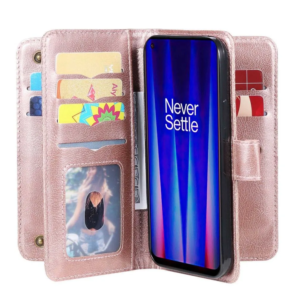 10-slot wallet case for OnePlus Nord CE 2 5G - Rose Gold