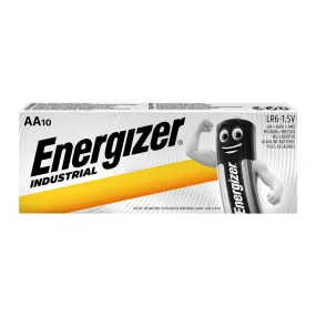 10x Energizer AA Industrial Battery MN1500 1.5V LR6 Batteries