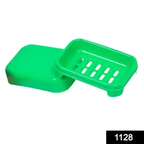 1128 Covered Soap keeping Plastic Case for Bathroom use