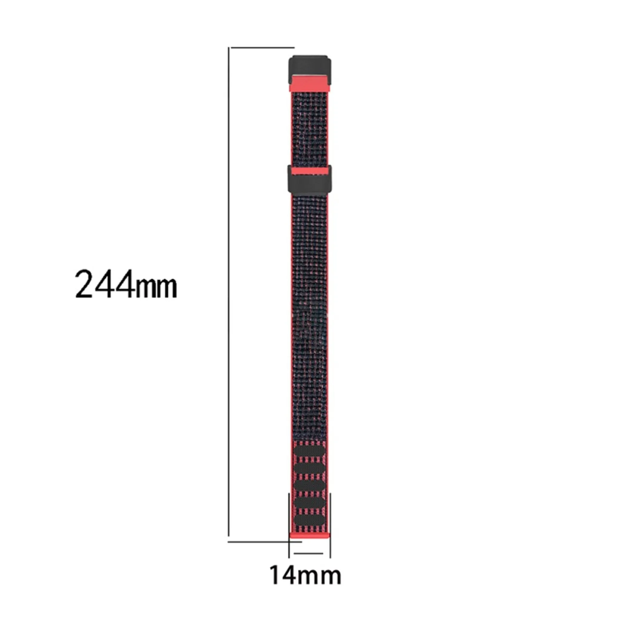 14mm Fitbit Luxe nylon loop watch strap - Army Green