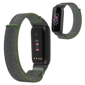 14mm Fitbit Luxe nylon loop watch strap - Army Green