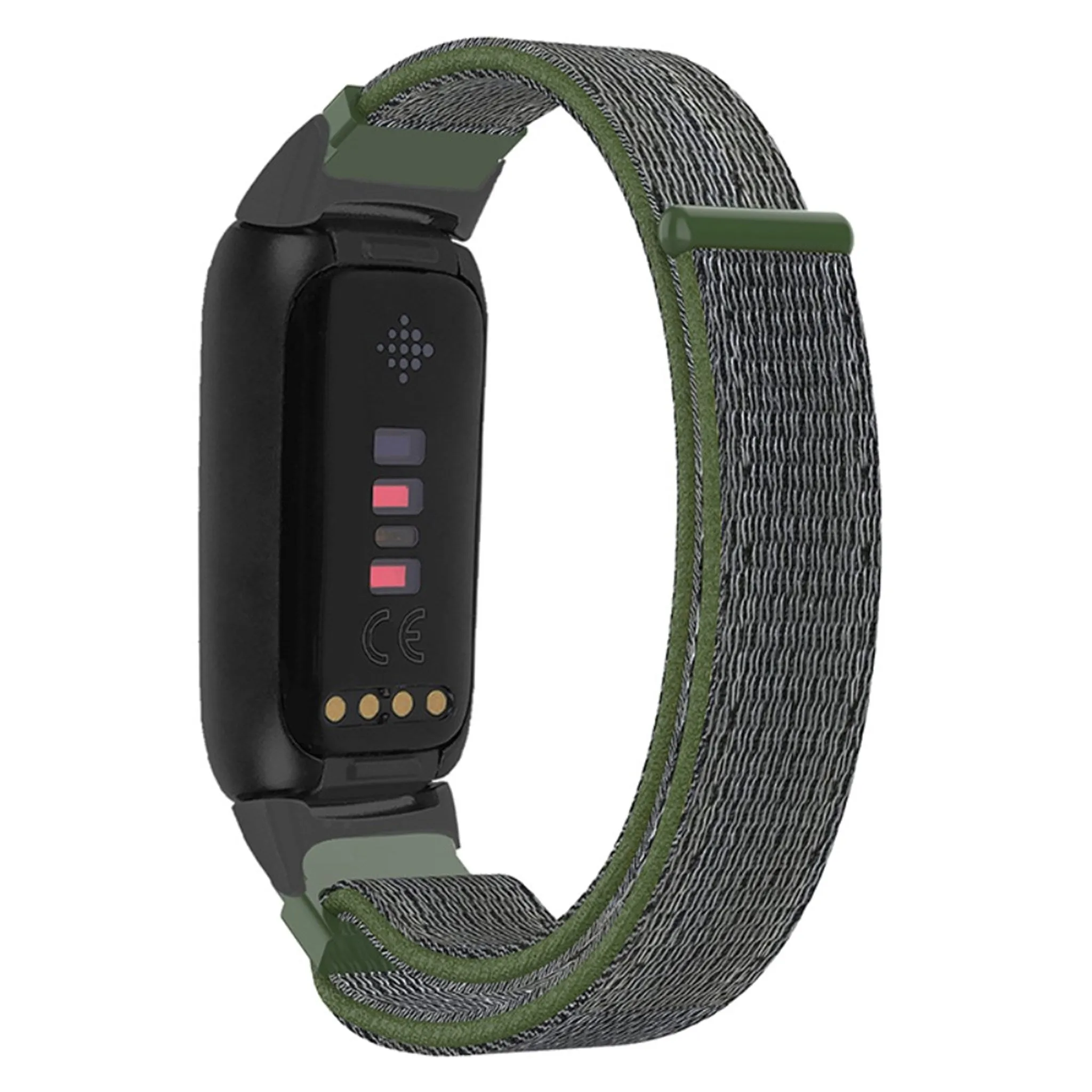 14mm Fitbit Luxe nylon loop watch strap - Army Green