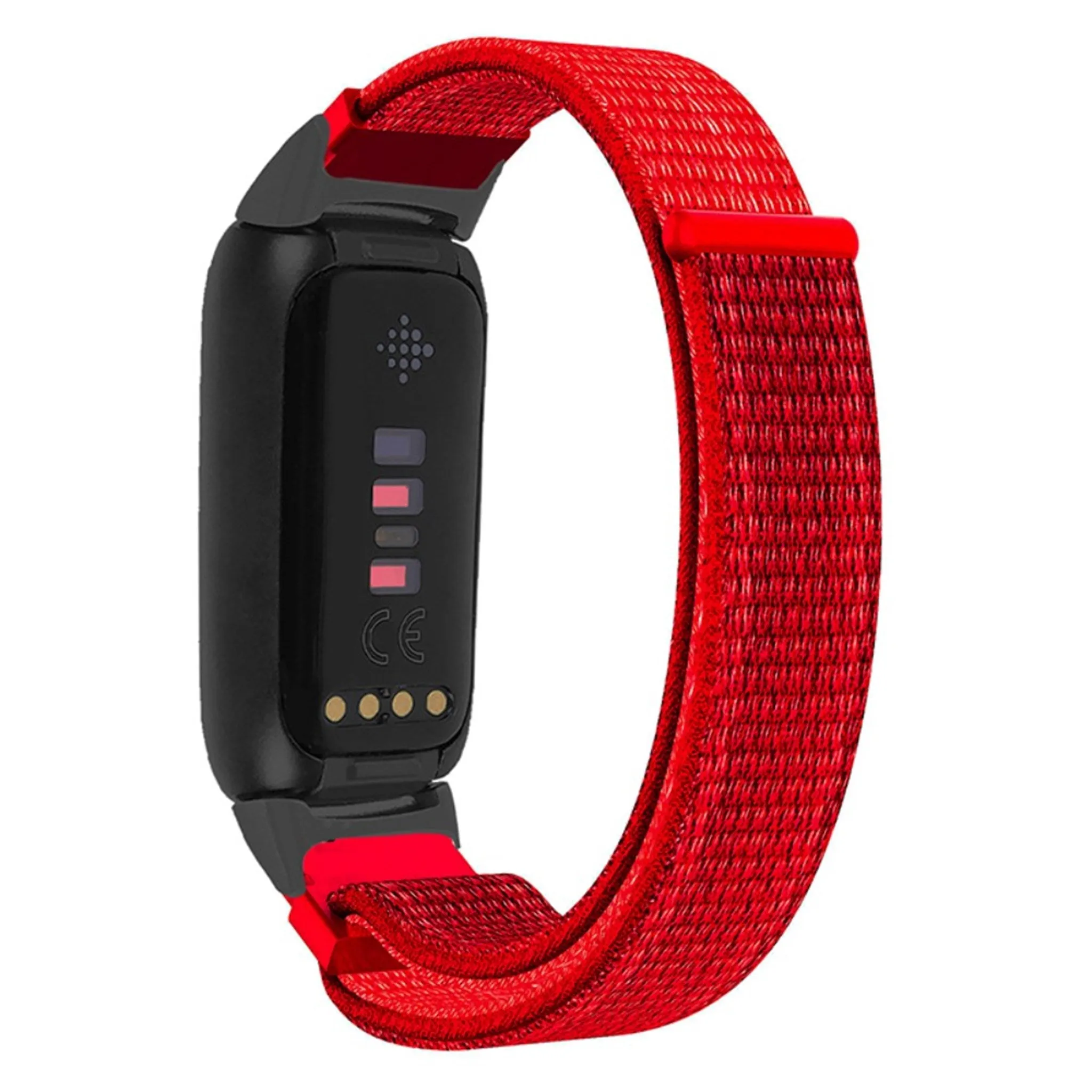 14mm Fitbit Luxe nylon loop watch strap - Red