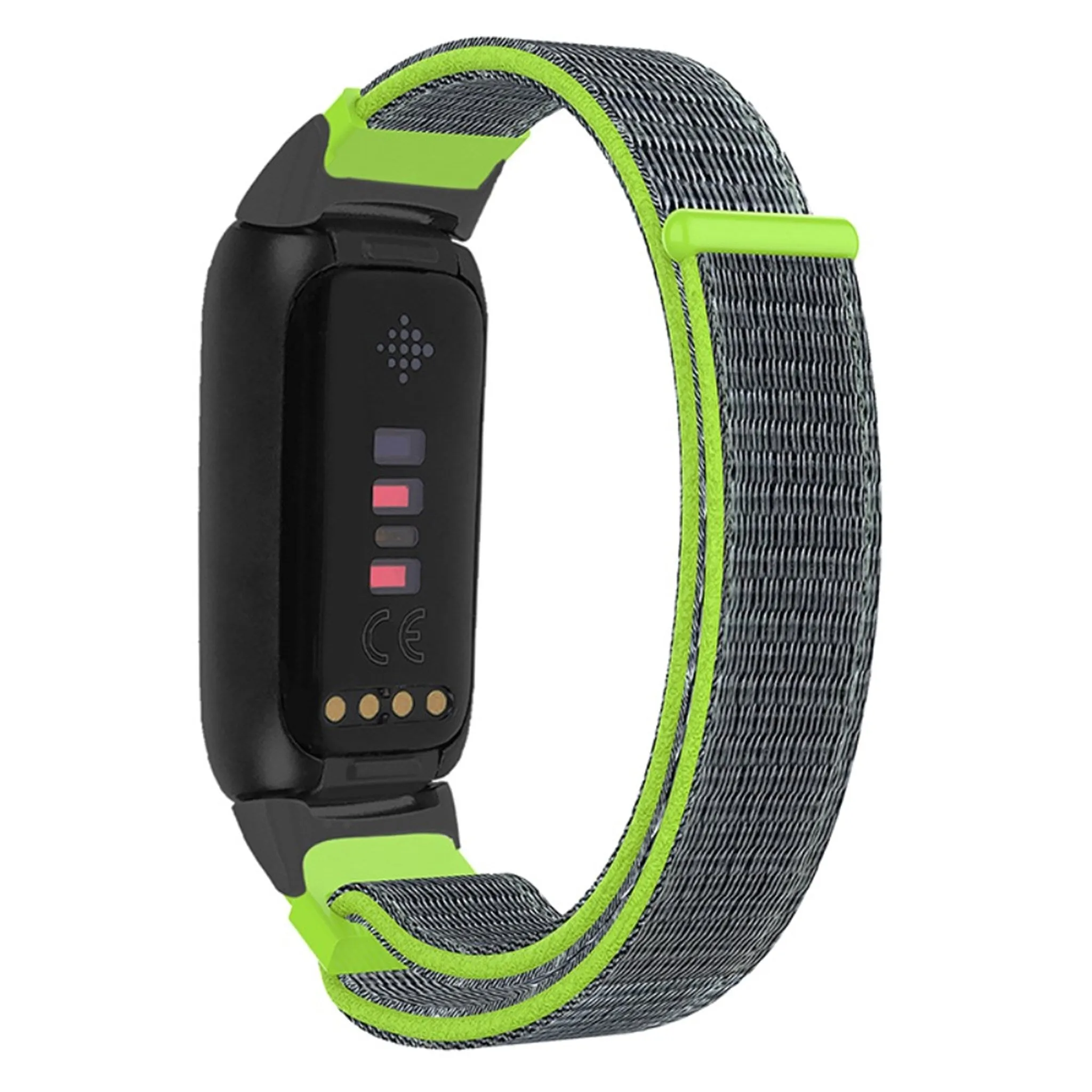 14mm Fitbit Luxe nylon loop watch strap - Shiny Green