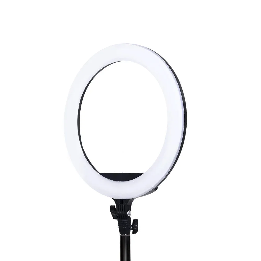 14" LED Ring Light 5600K 3000LM Dimmable Stand MakeUp Studio Video