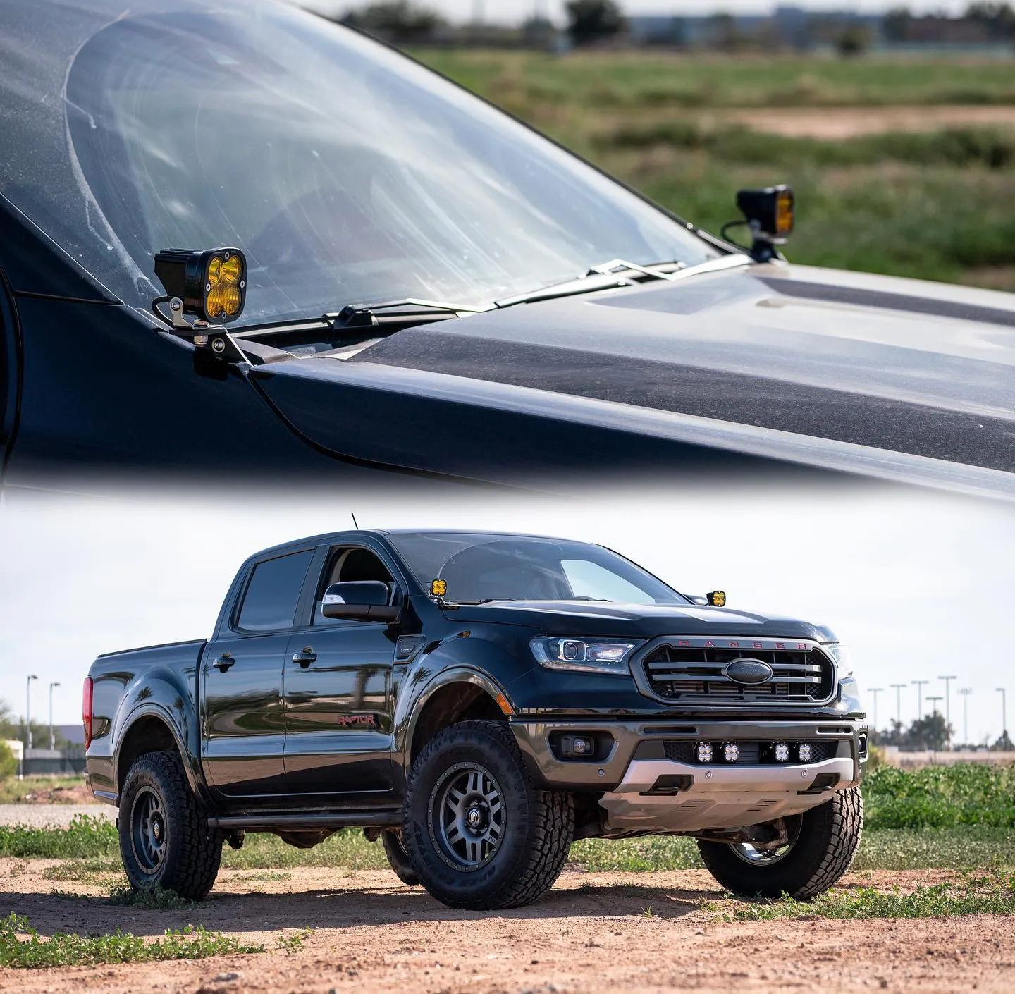 '19-23 Ford Ranger SDHQ Built A-Pillar Light Mounts