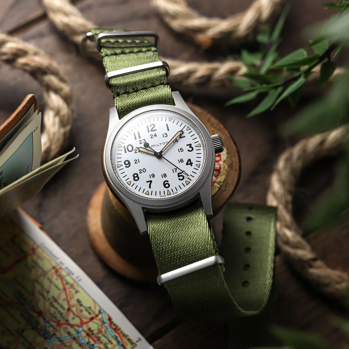 1973 British Military Watch Strap: ARMOURED - Navy Blue, Polished