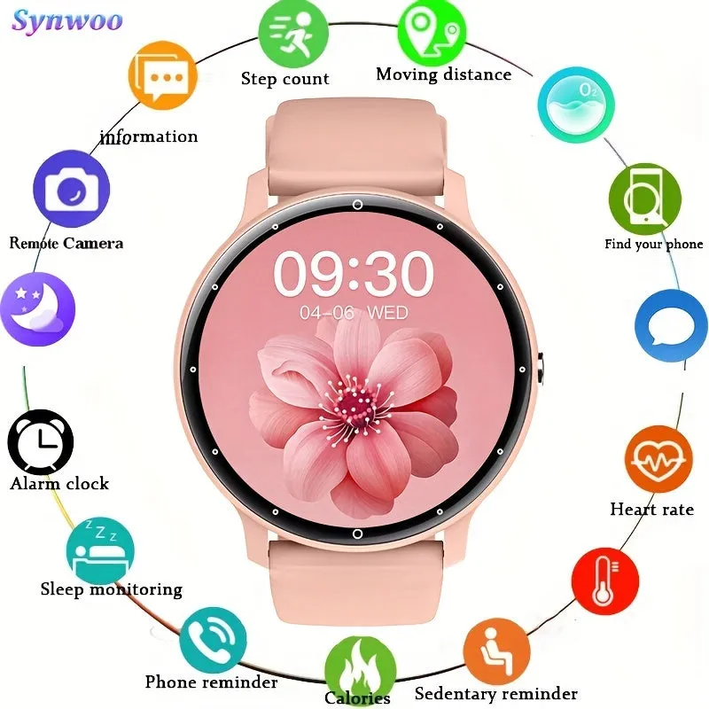 1pc Full Touch Screen Smartwatch - Waterproof Fitness - Music Control