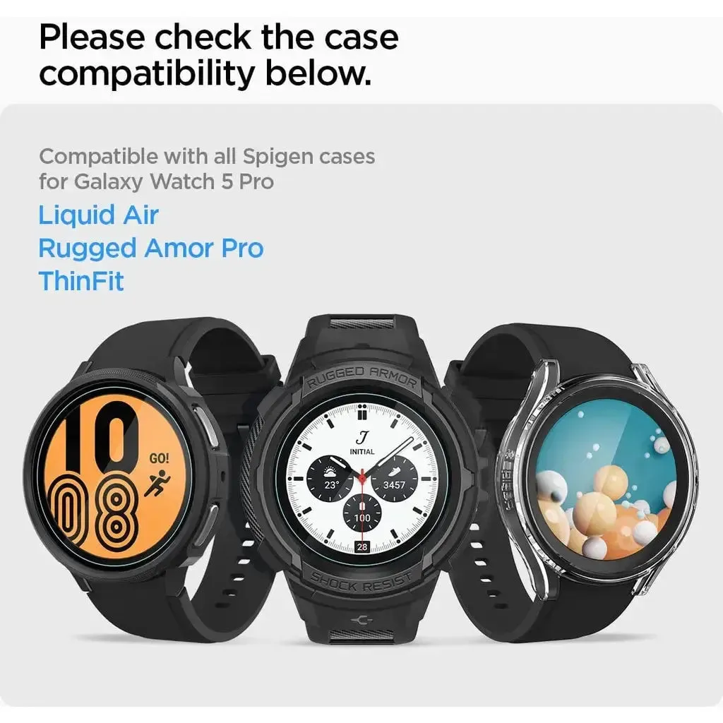 [2 Pack] Galaxy Watch 5 Pro Screen Protector (45mm) EZ FIT GLAS.tR