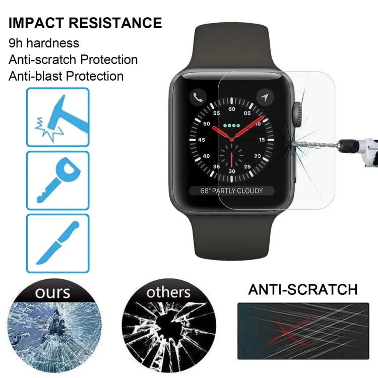 2 PCS ENKAY Hat-Prince for Apple Watch 42 mm 0.2mm 9H Surface Hardness 2.15D Explosion-proof Tempered Glass Screen Film