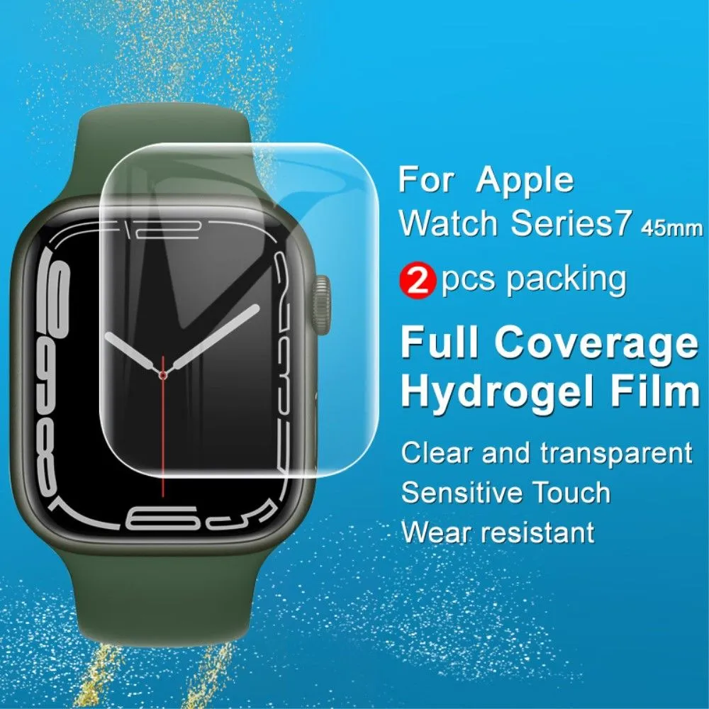 2 Pcs IMAK Apple Watch (45mm) curved screen protector