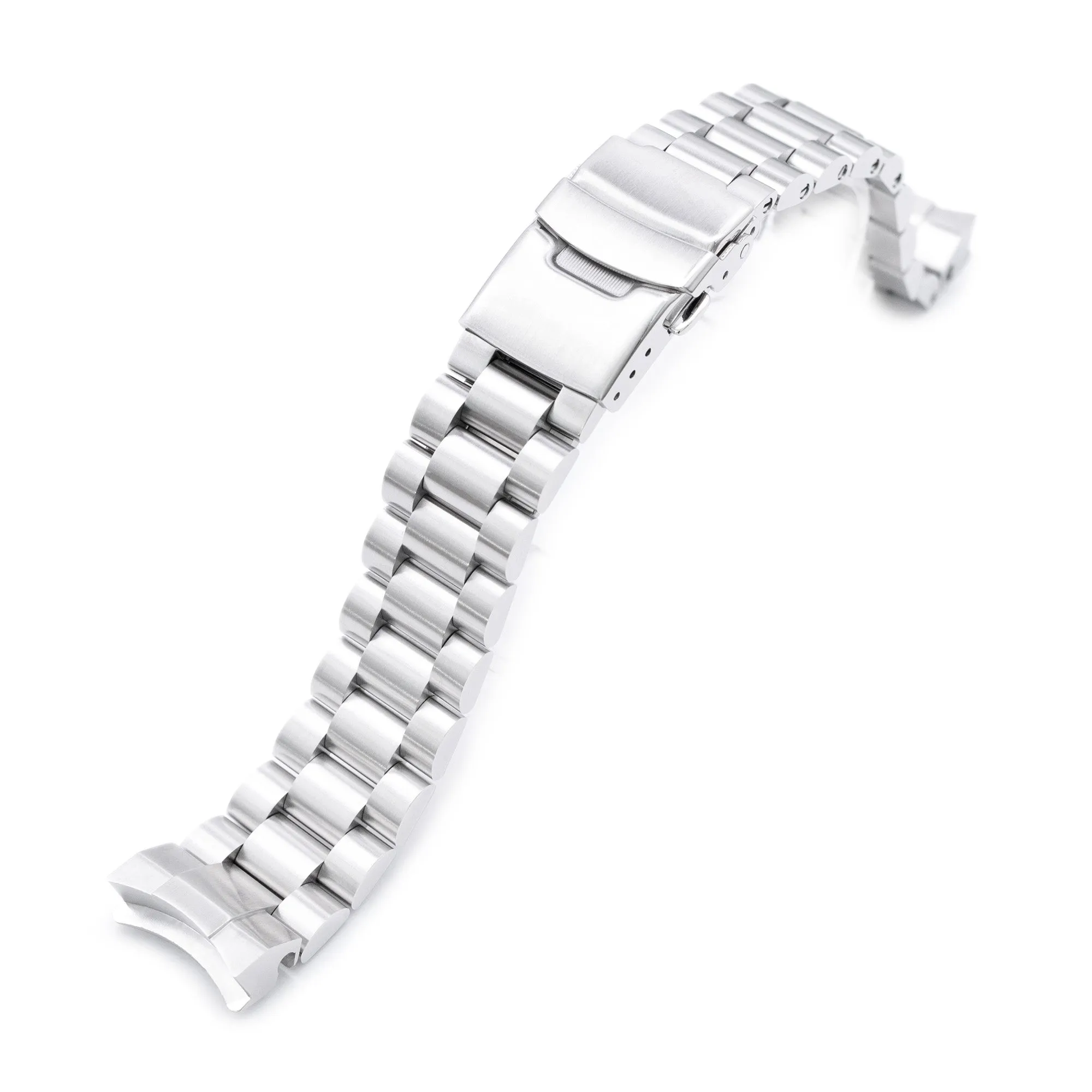 20mm Endmill Watch Band for Seiko Sumo SBDC001 SBDC031 SBDC081, Stainless Steel - Brushed, Diver Clasp