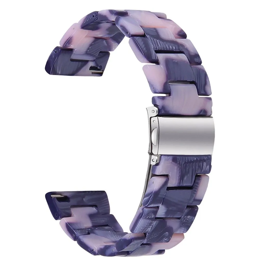 20mm smooth resin watch strap for Amazfit watch - Dark Grey / Pink