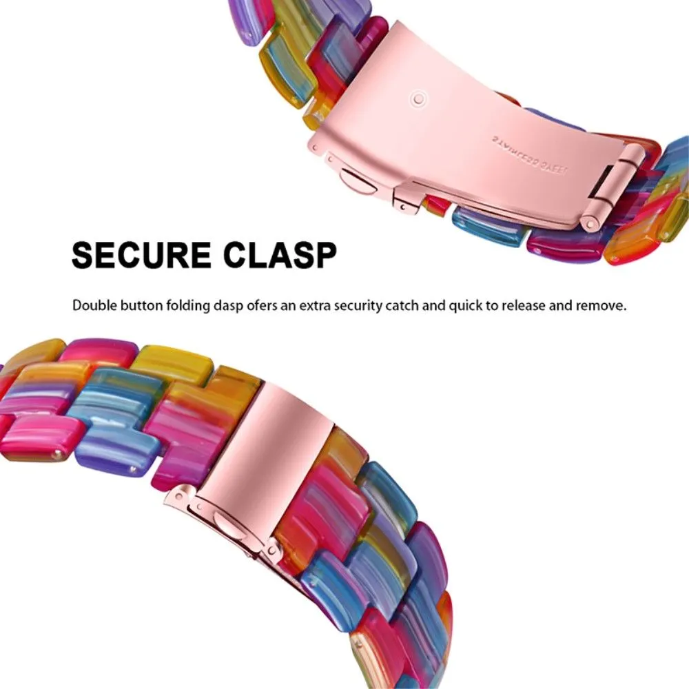 20mm smooth resin watch strap for Amazfit watch - Rainbow