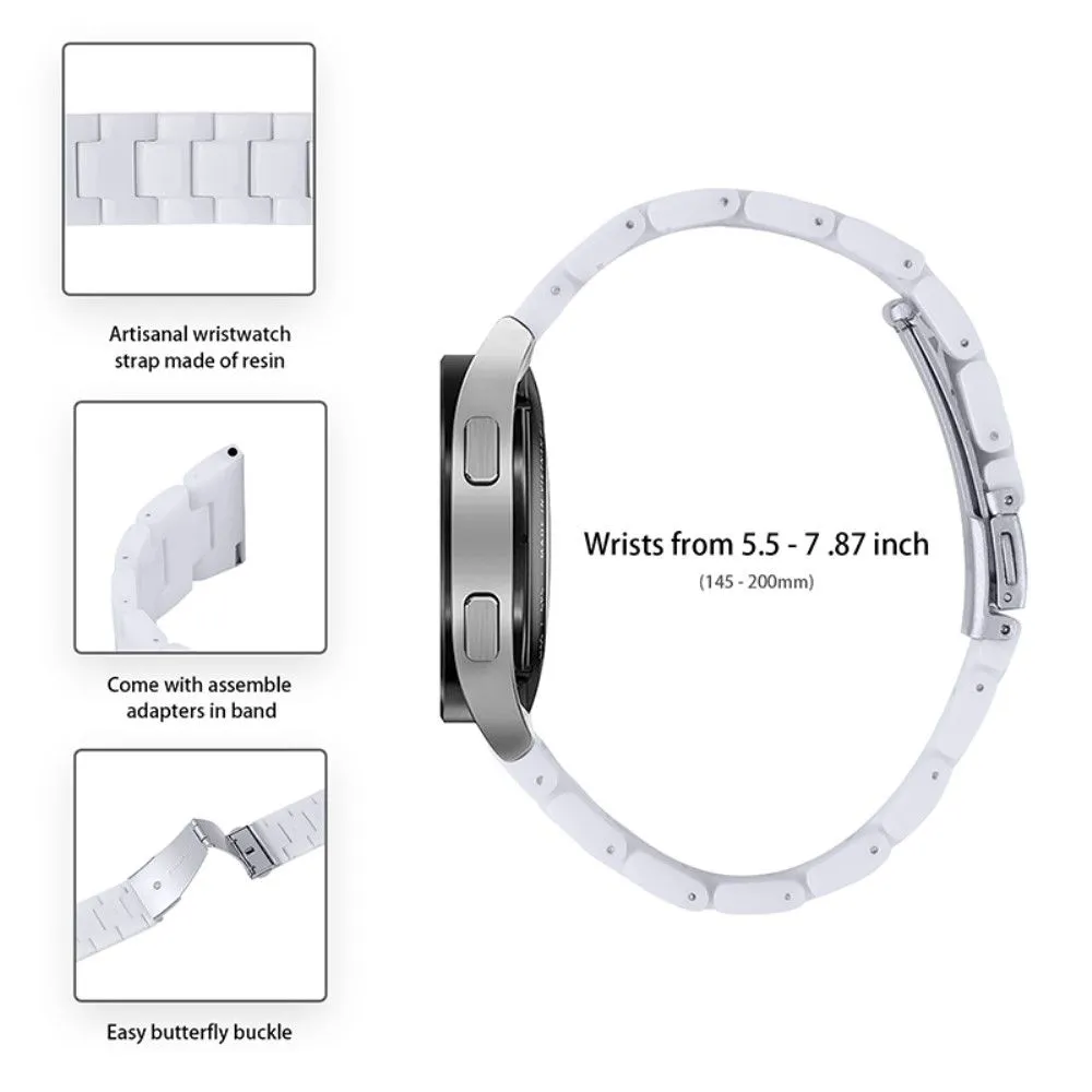 20mm smooth resin watch strap for Garmin watch - White