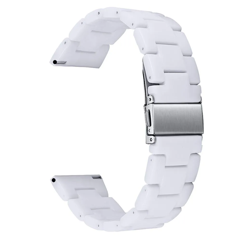 20mm smooth resin watch strap for Garmin watch - White