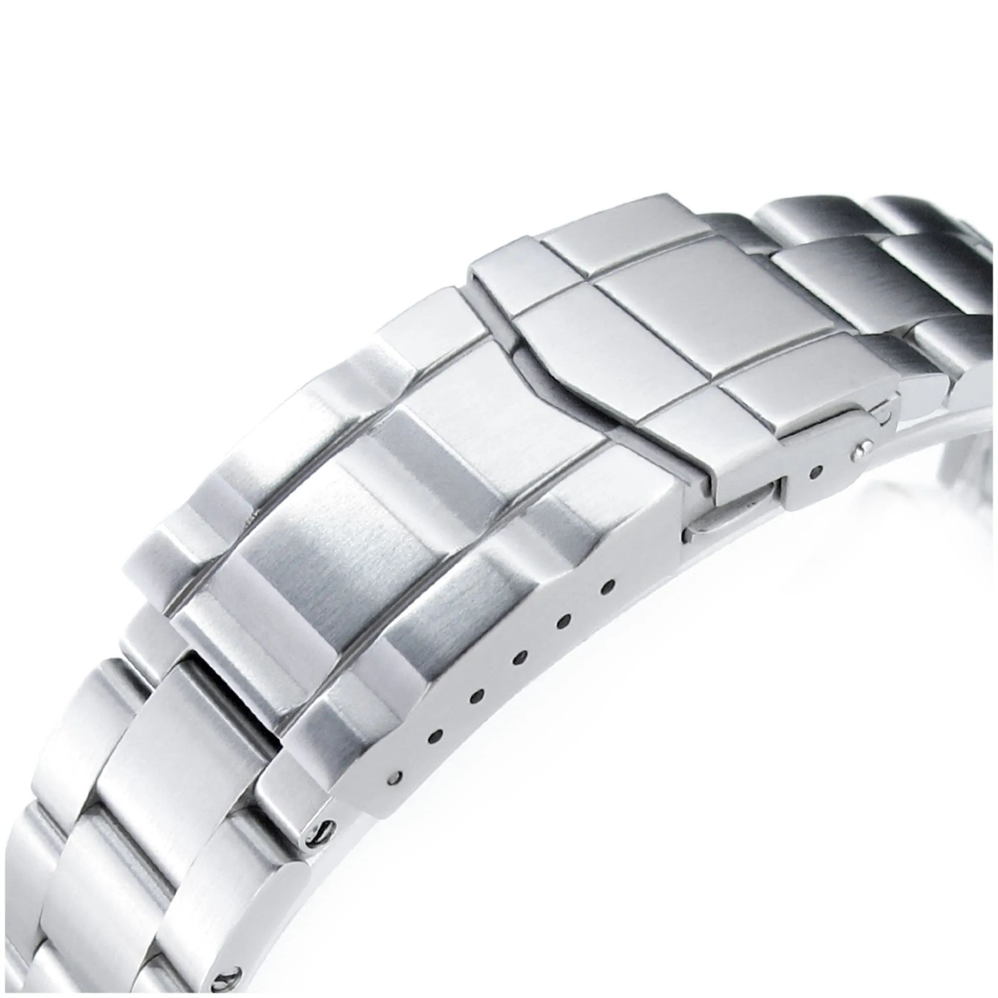 20mm Super-O Boyer Watch Band for Seiko Prospex Speedtimer SSC813 SSC815 SSC817, Stainless Steel - Brushed, SUB Diver Clasp