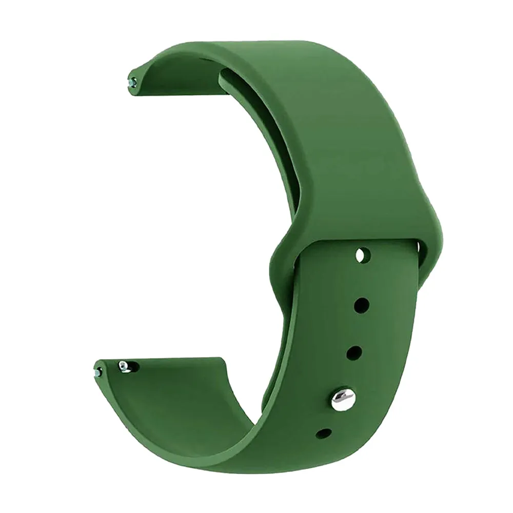 20mm universal Smartwatch Silicone Strap Army Green