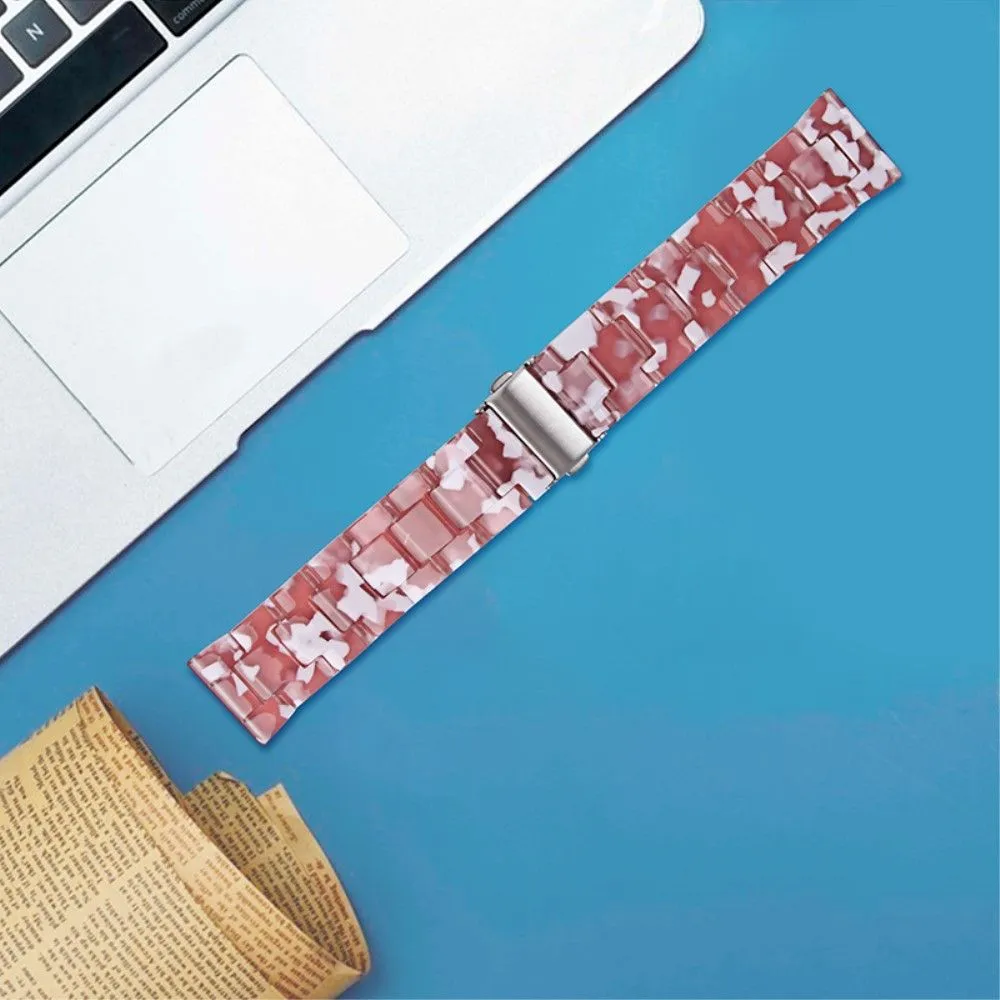 22mm resin stylish watch strap for Fossil watch - Red Mix