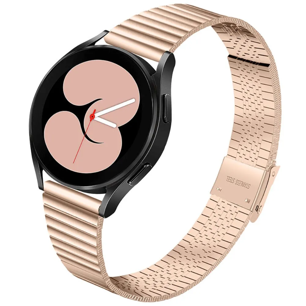 22mm stainless steel unique side texture watch strap for Samsung Gear S3 Frontier / S3 - Pink Gold