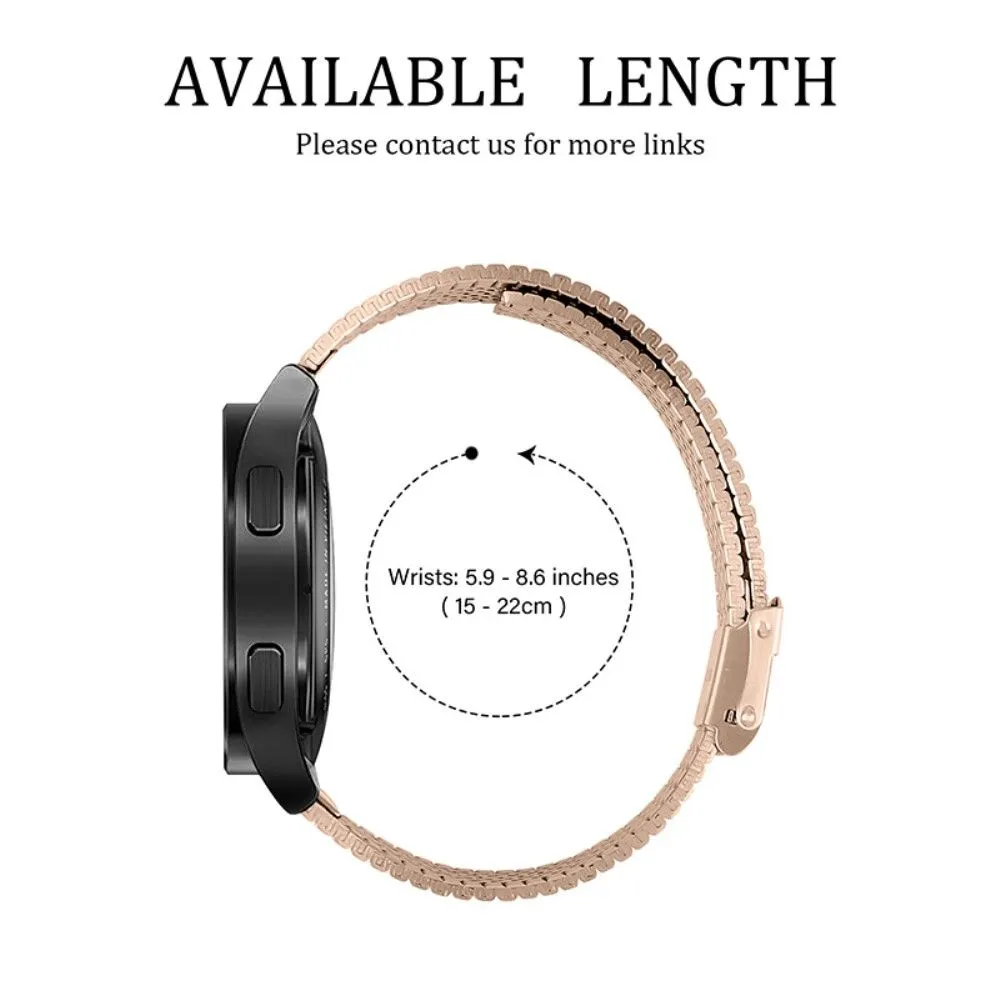 22mm stainless steel unique side texture watch strap for Samsung Gear S3 Frontier / S3 - Pink Gold