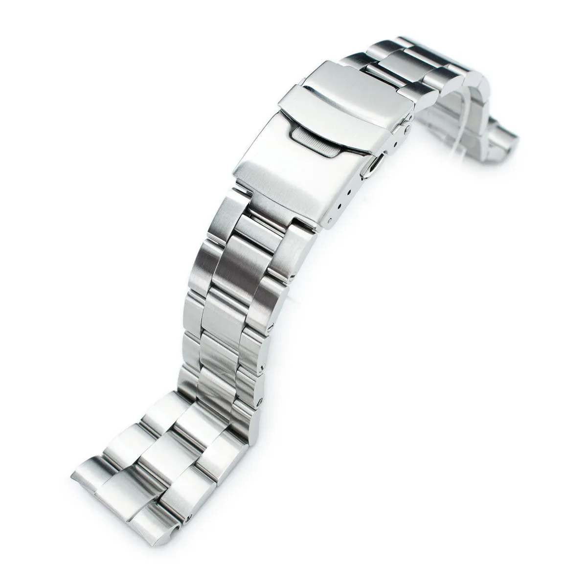 22mm Super-O Boyer Watch Band for Seiko New Turtles SRP777 SRP775 SRPA21 (PADI), Stainless Steel - Brushed, Diver Clasp