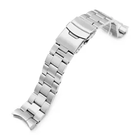 22mm Super-O Boyer Watch Band for Seiko Sea Urchin SNZF17 SNZF15, Stainless Steel - Brushed