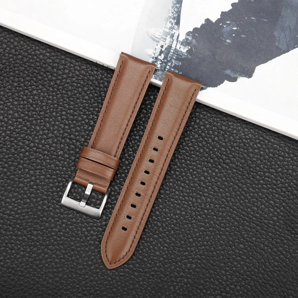 22mm Universal cowhide leather watch strap - Brown