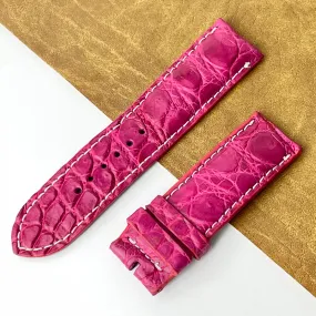 24mm Pink Unique Texture Alligator Watch Band For Men DH-226V