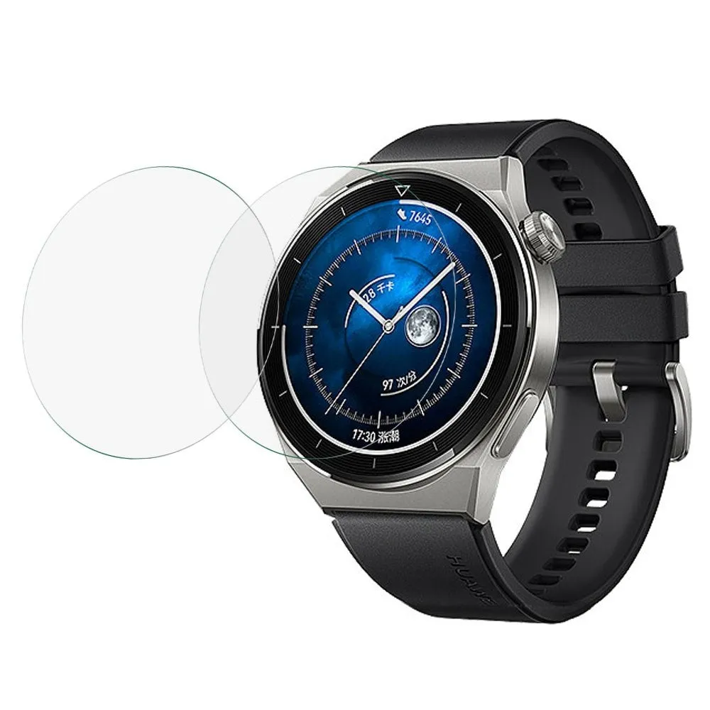 2Pcs Huawei Watch GT 3 Pro 43mm arc edge tempered glass screen protector