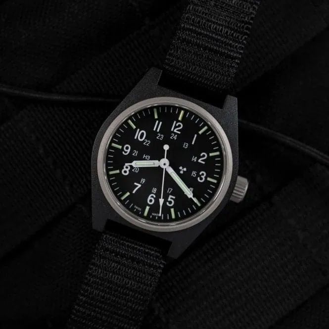 34mm Black General Purpose Quartz (GPQ) Ballistic Nylon Watch