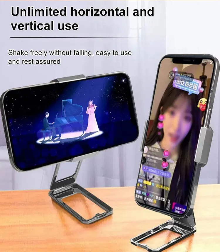 360 Degree Rotating Mobile Phone Bracket Back Clip Folding Stand