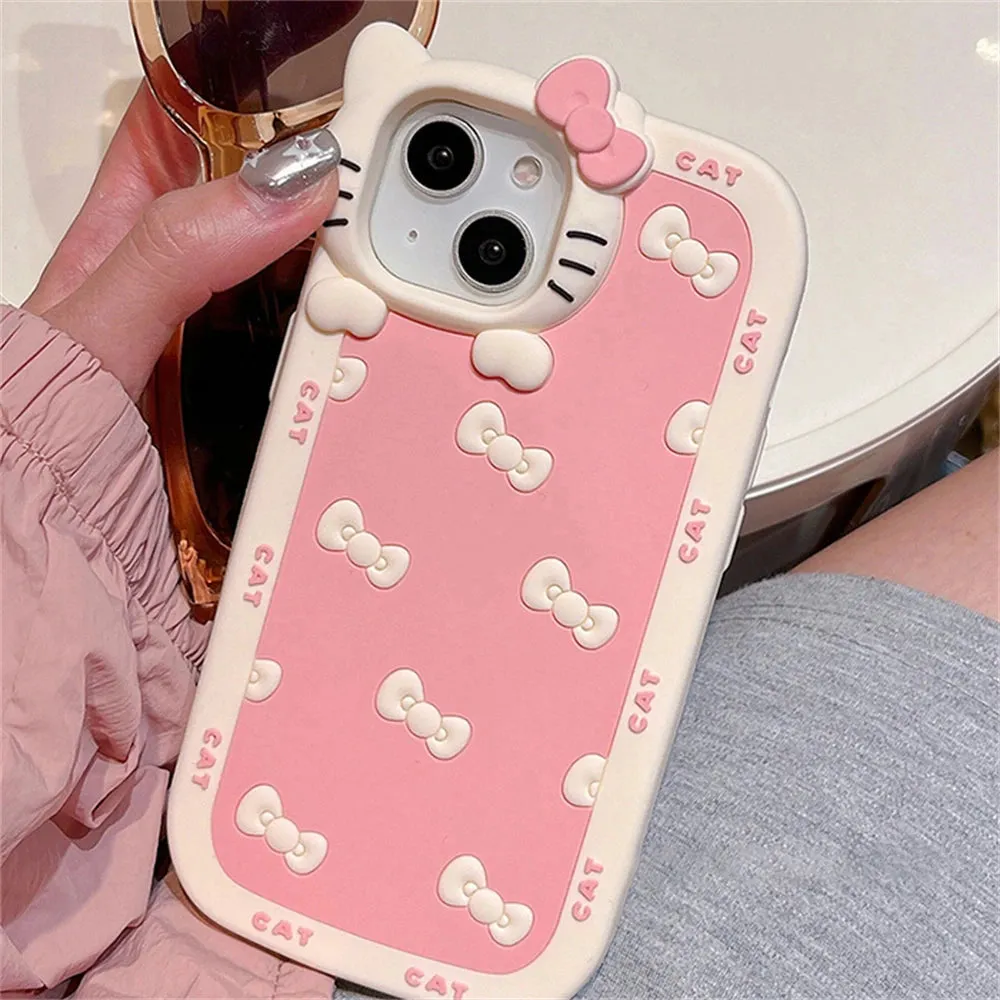 3D Pink Bow iPhone Case