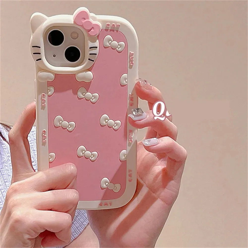 3D Pink Bow iPhone Case