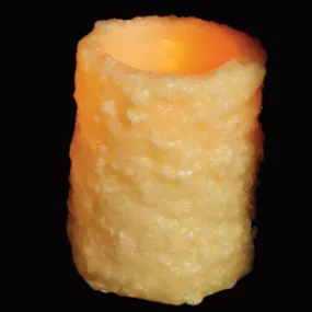 3x4" Cream Lumpy Battery Candle - Clearance