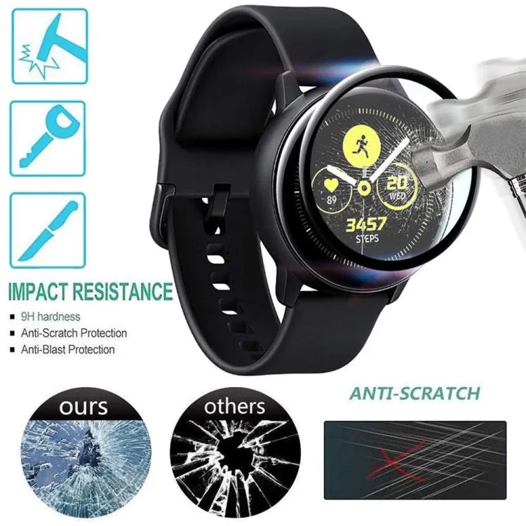 50 PCS For Galaxy Watch Active 0.26mm 2.5D Tempered Glass Film