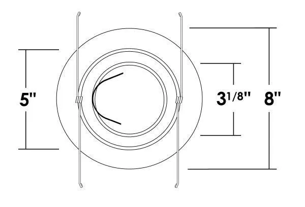 6 in. Oil-Rubbed Bronze Recessed Gimbal Ring Trim, Fits 6 inch Housings