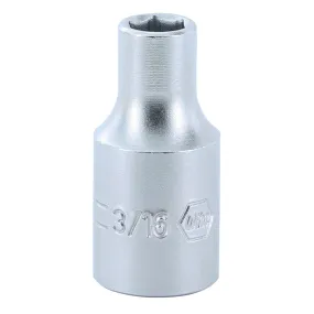 6 Point - 1/4 Inch Drive Socket - 3/16" x 25mm