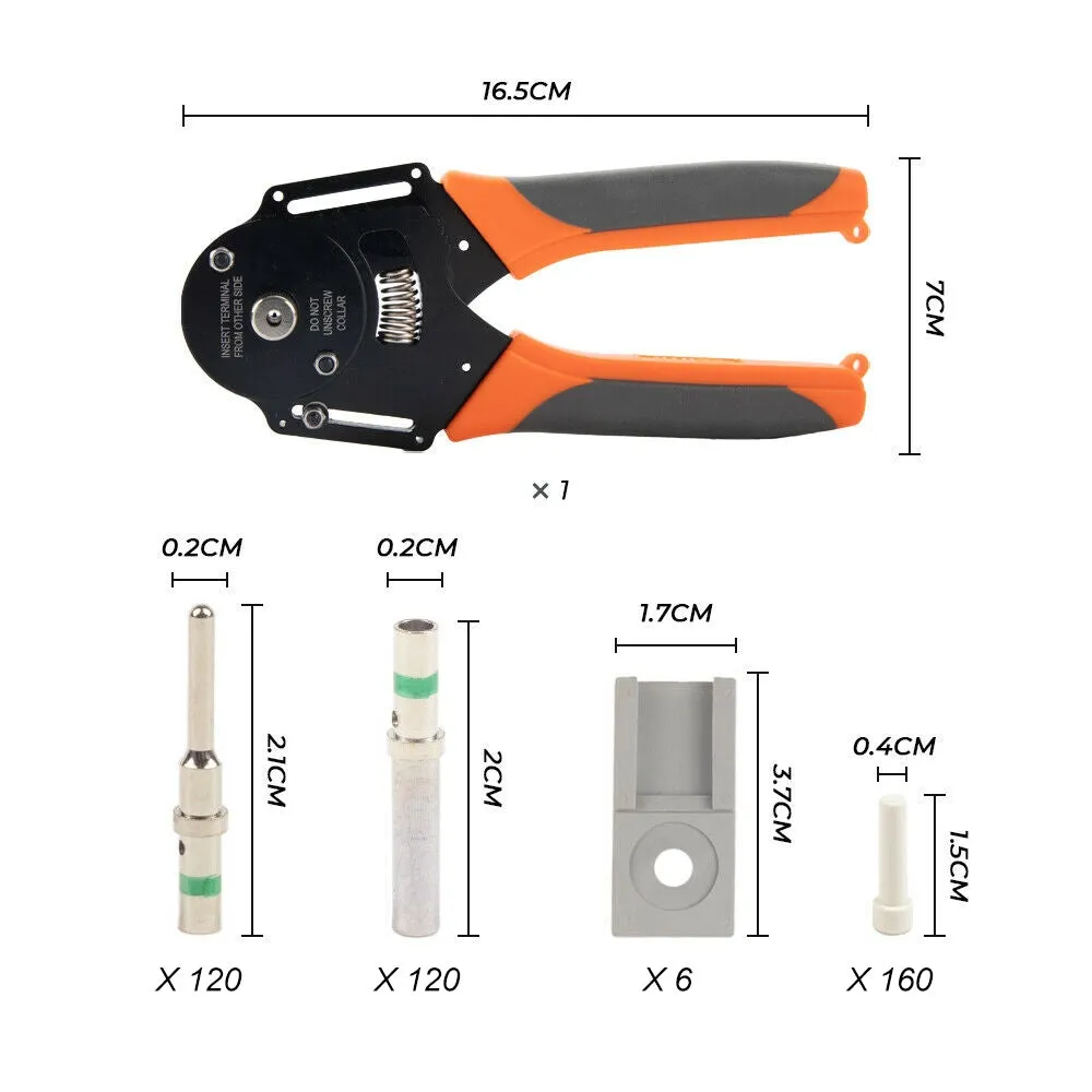 600PCS Waterproof DT Connector Kit with Crimp Tool and Pins