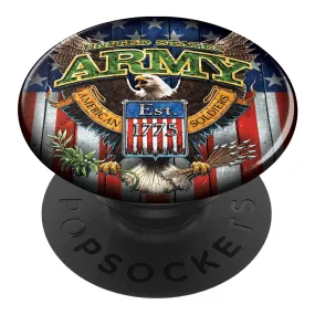 7.62 Design U.S. Army Fighting Eagle PopSocket Cell Phone Grip & Stand - Officially Licensed