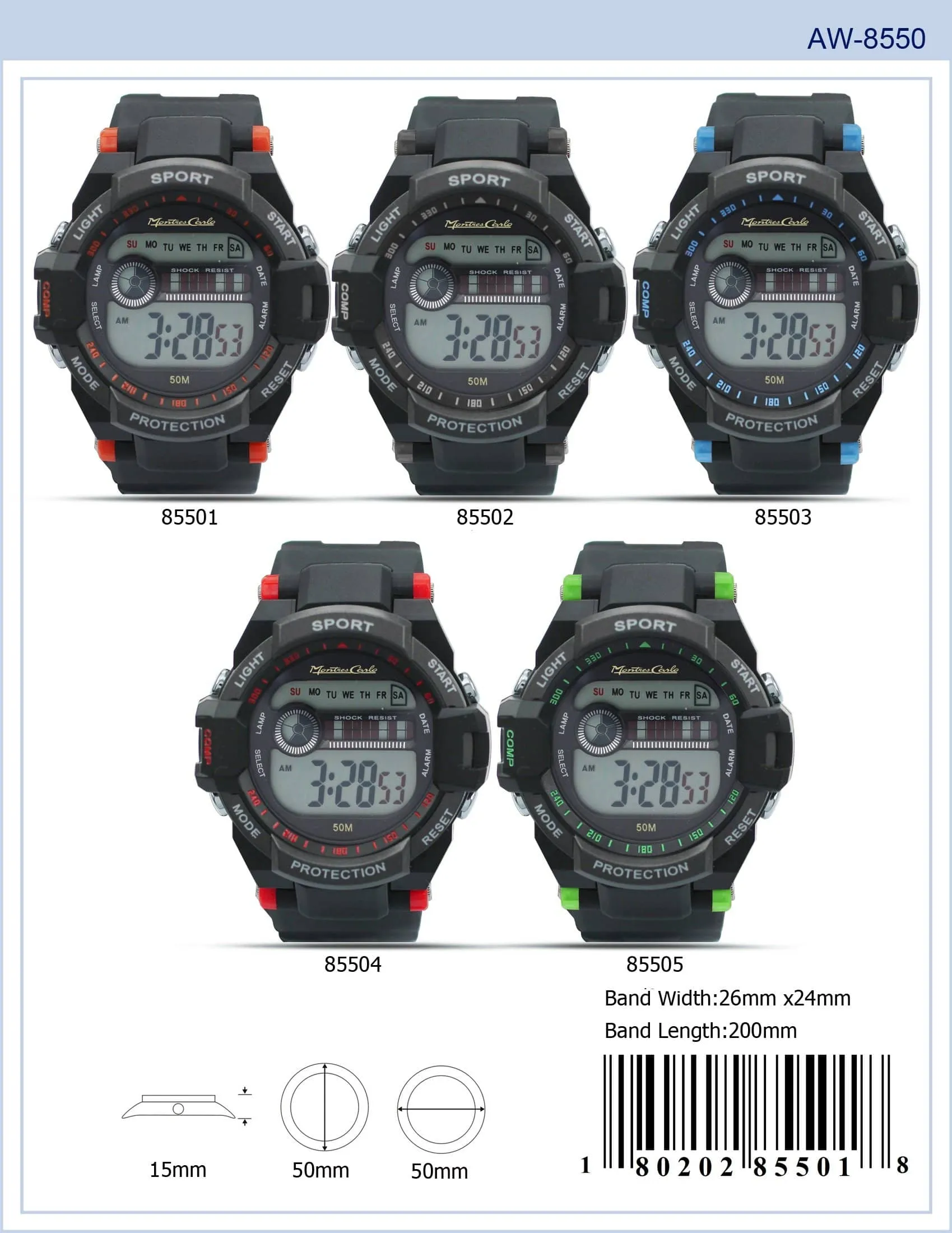 8550 - Digital Watch