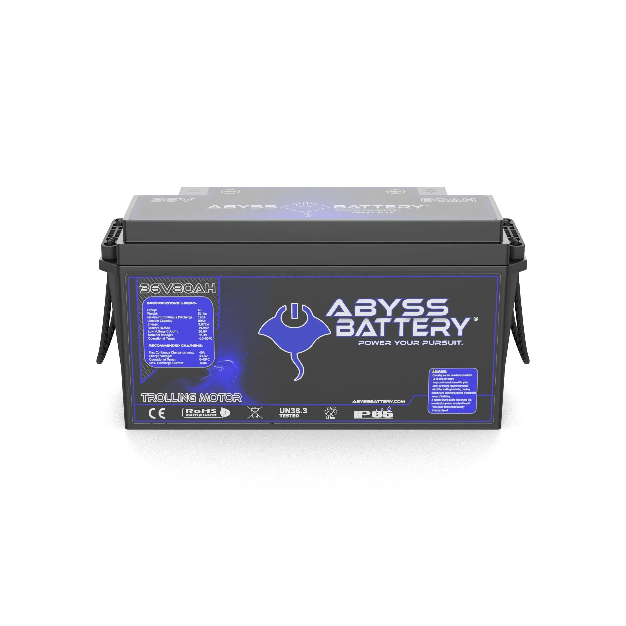 Abyss Battery® 36V 80Ah Lithium Trolling Motor Battery